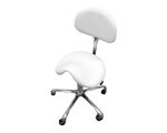 Calypso fehér műbőr gázrugós nyerges munkaszék