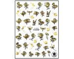 Körömmatrica Gold Flowers CJ015