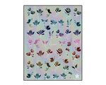 Körömmatrica Gold Flowers Colorful CJ015SZ