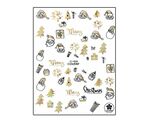 Körömmatrica Merry Santa Gold CJ026A