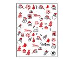 Körömmatrica Merry Santa Red CJ026P