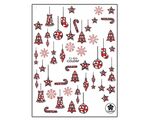 Körömmatrica Xmas Decoration Red CJ023P