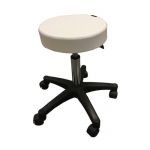 Fehér műbőr, gázrugós munkaszék