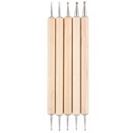 Körömdíszítő tű szett fanyelű 5db-os