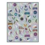 Körömmatrica Beautiful Flowers Colorful CJ012SZ