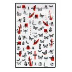 Körömmatrica Red admiral F748