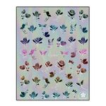 Körömmatrica Gold Flowers Colorful CJ015SZ