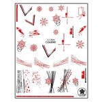 Körömmatrica Ice Flower Red CJ024P