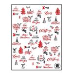 Körömmatrica Merry Christmas Red CJ025P