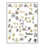 Körömmatrica Merry Santa Gold CJ026A
