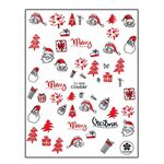 Körömmatrica Merry Santa Red CJ026P