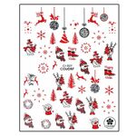 Körömmatrica Snowman Red CJ027P