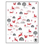 Körömmatrica Winter Forest Red CJ021P