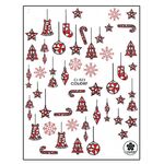 Körömmatrica Xmas Decoration Red CJ023P