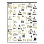 Körömmatrica Xmas Sale Gold CJ020A