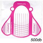 Pink fehér széles műköröm sablon 500db