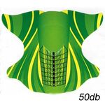 Zöld széles műköröm sablon 50db