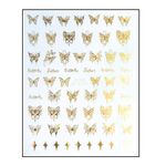 Körömmatrica Gold Butterfly CJ136A