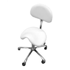 Calypso fehér műbőr gázrugós nyerges munkaszék