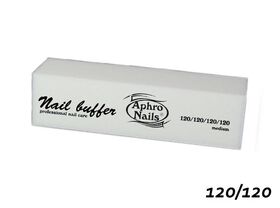Aphro Nails buffer tömbreszelő fehér 120/120 Aphro Nails buffer tömbreszelő fehér 120/120