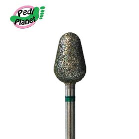 Pedi Planet gyémánt fréz közepes buzogány (durva- zöld)