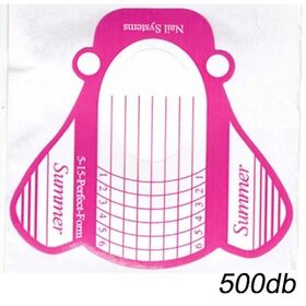 Pink fehér széles műköröm sablon 500db