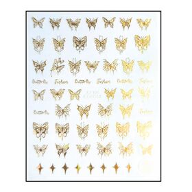 Körömmatrica Gold Butterfly CJ136A