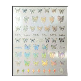 Körömmatrica Holo Butterfly CJ136H