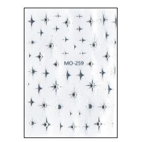 Körömmatrica Silver Spark MO259