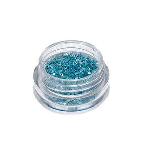 Türkiz kék mini konfetti műkörömdísz