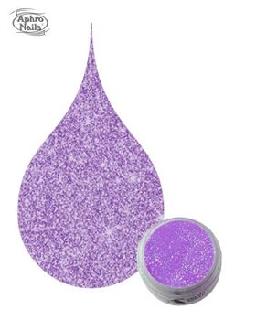 Aphro Nails színes porcelánpor Purple Glitter 3,5g