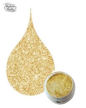 Aphro Nails színes porcelánpor Gold Glitter 3,5g