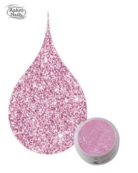 Aphro Nails színes porcelánpor Purple pink glitter 3,5g