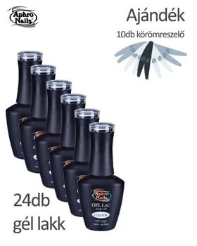 Aphro Nails BRONZE gél lakk készlet 24db