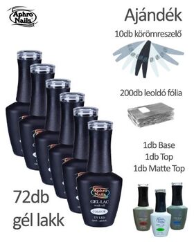 Aphro Nails GOLD gél lakk készlet 72db