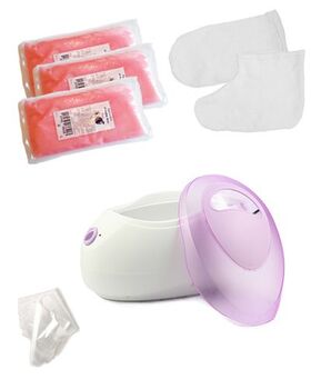 Paraffinos kezeléshez komplett készlet BASIC - pink fehér