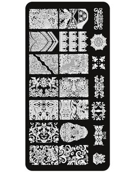 Aphro Nails körömnyomda lemez Flower Pattern BC02