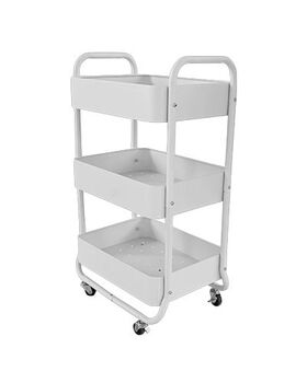 Carello fém eszközkocsi 3 polcos fehér