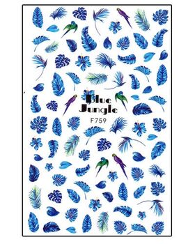 Körömmatrica Blue Jungle F759