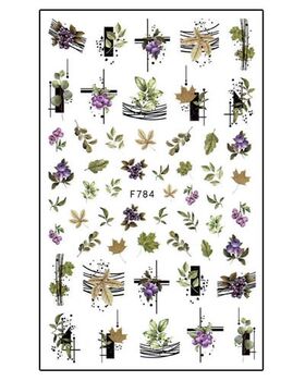 Körömmatrica Brown Leaves F784