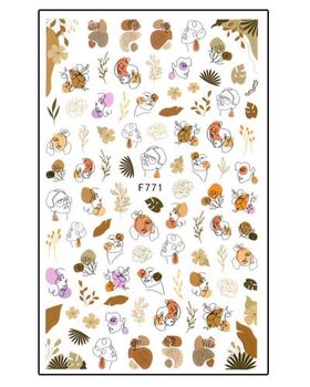 Körömmatrica Brown Life F771