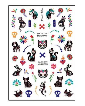 Körömmatrica Dia De Los Muertos YZWS204