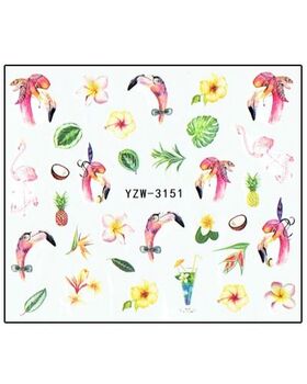 Körömmatrica Flamingo YZW3151
