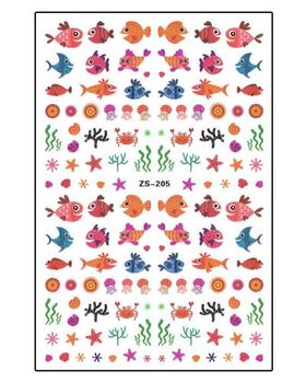 Körömmatrica Funny Fishes ZS205
