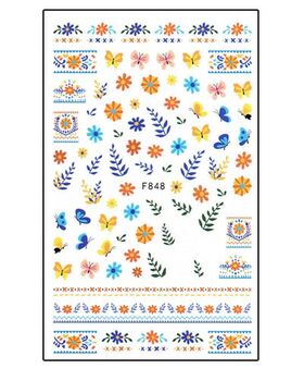 Körömmatrica Meadow Flowers F848