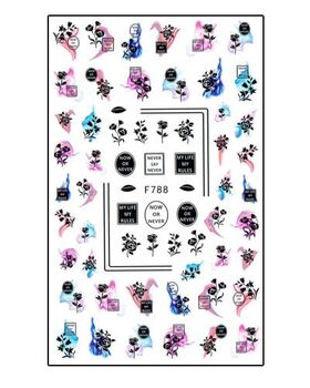 Körömmatrica Never say never F788