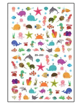 Körömmatrica Sea life ZS203