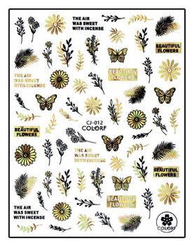 Körömmatrica Beautiful Flowers CJ012