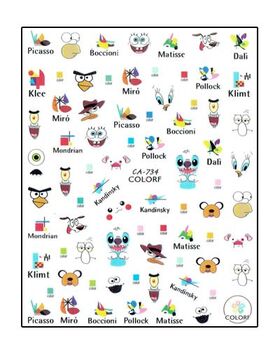 Körömmatrica Face of Cartoon CA734