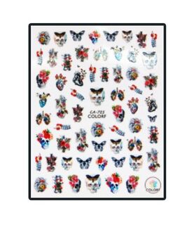 Körömmatrica Skull CA725